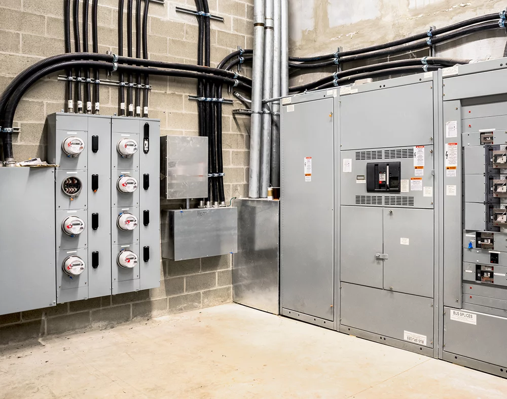 Electrical room in commercial building